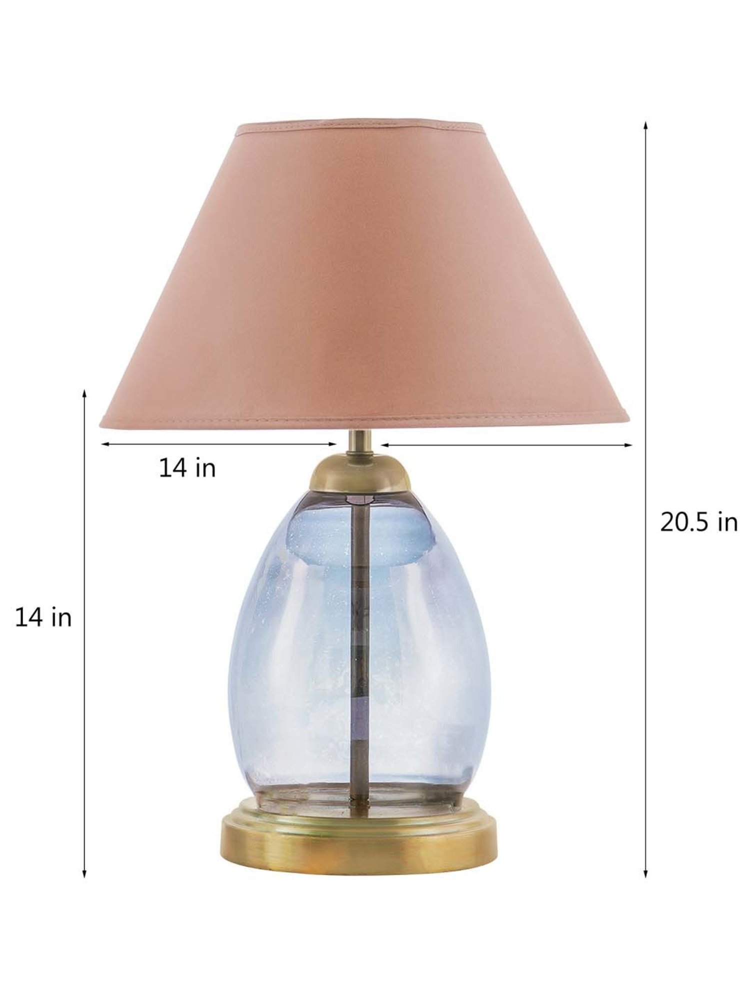 Kapoor E Illuminations 'Tiered' Light Pink & Blue Glass Table Lamp - Set of 1