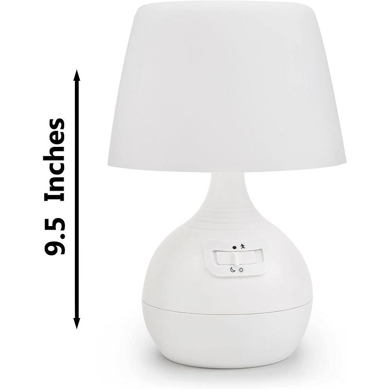 Ivation 12-LED Motion Sensing Small Table Lamp, Dual Color Range, White