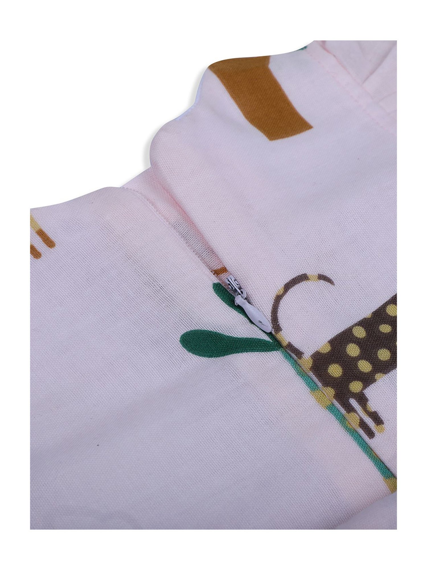 Baby Moo Kids Pink & Yellow Printed Dress