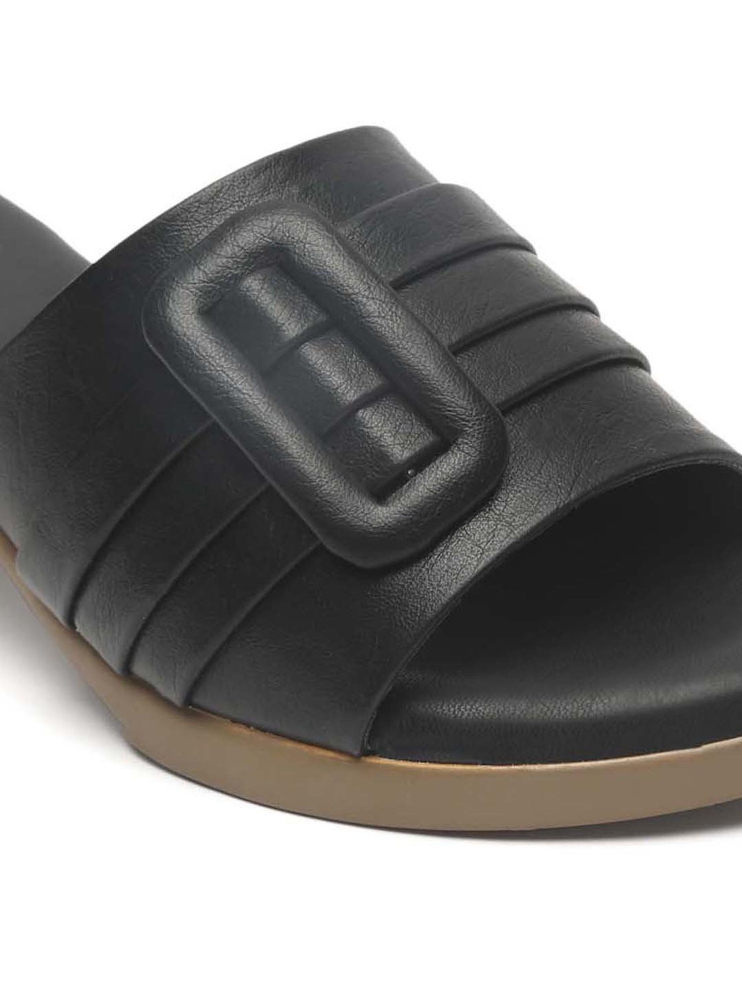 Pelle Albero Women's Black Casual Sandals