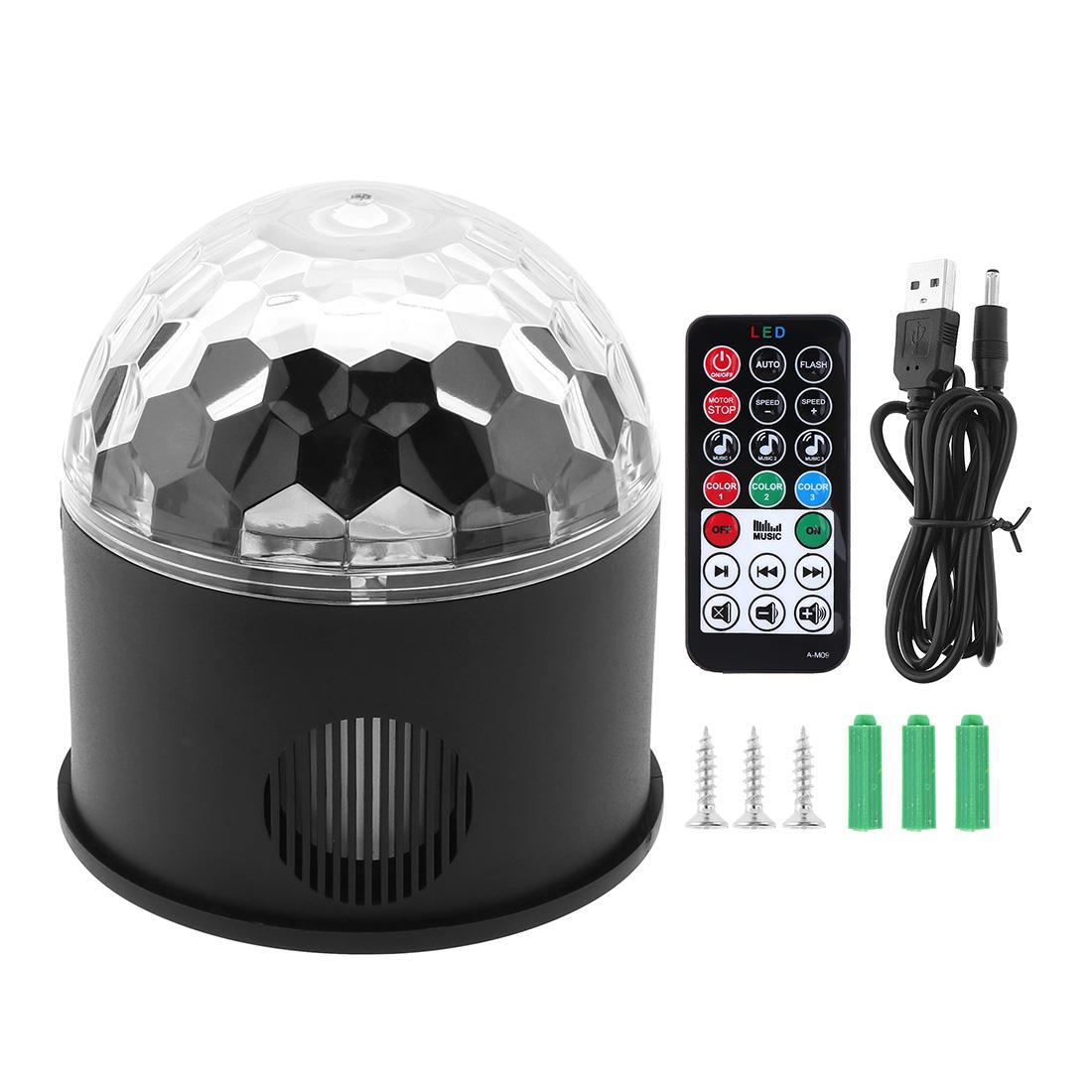 Bluetooth + Speaker 9W 9 Colors USB 5V LED Magic Ball Projector Stage Lights Support Wireless Phone Connection with Sound Control for Decoration / Car / Party