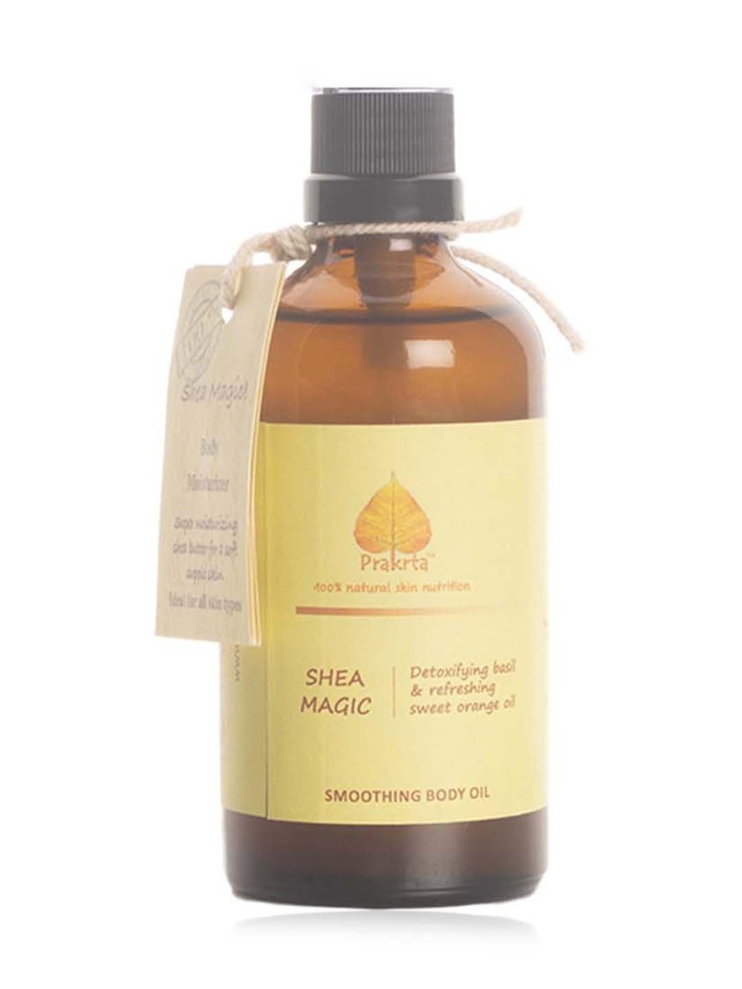 Prakrta Shea Magic Smoothing Body Oil with Basil and Orange Shea Butter In Oil - 100 ml