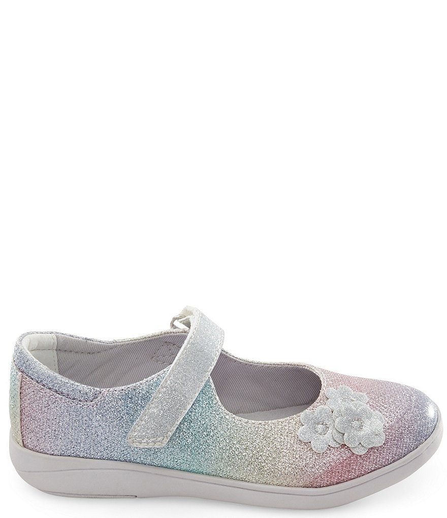Stride Rite Girl's Holly SR Sparkle Flower Detail Mary Janes (Toddler)