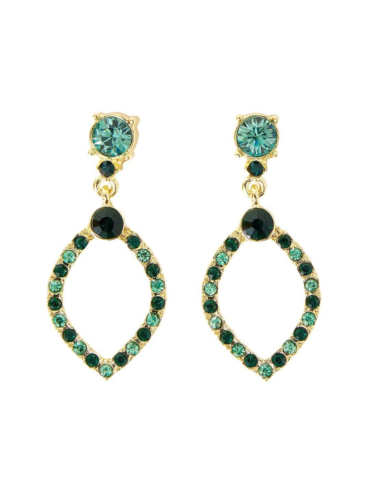 Accessorize London Gem Teardrop Dangler Earrings