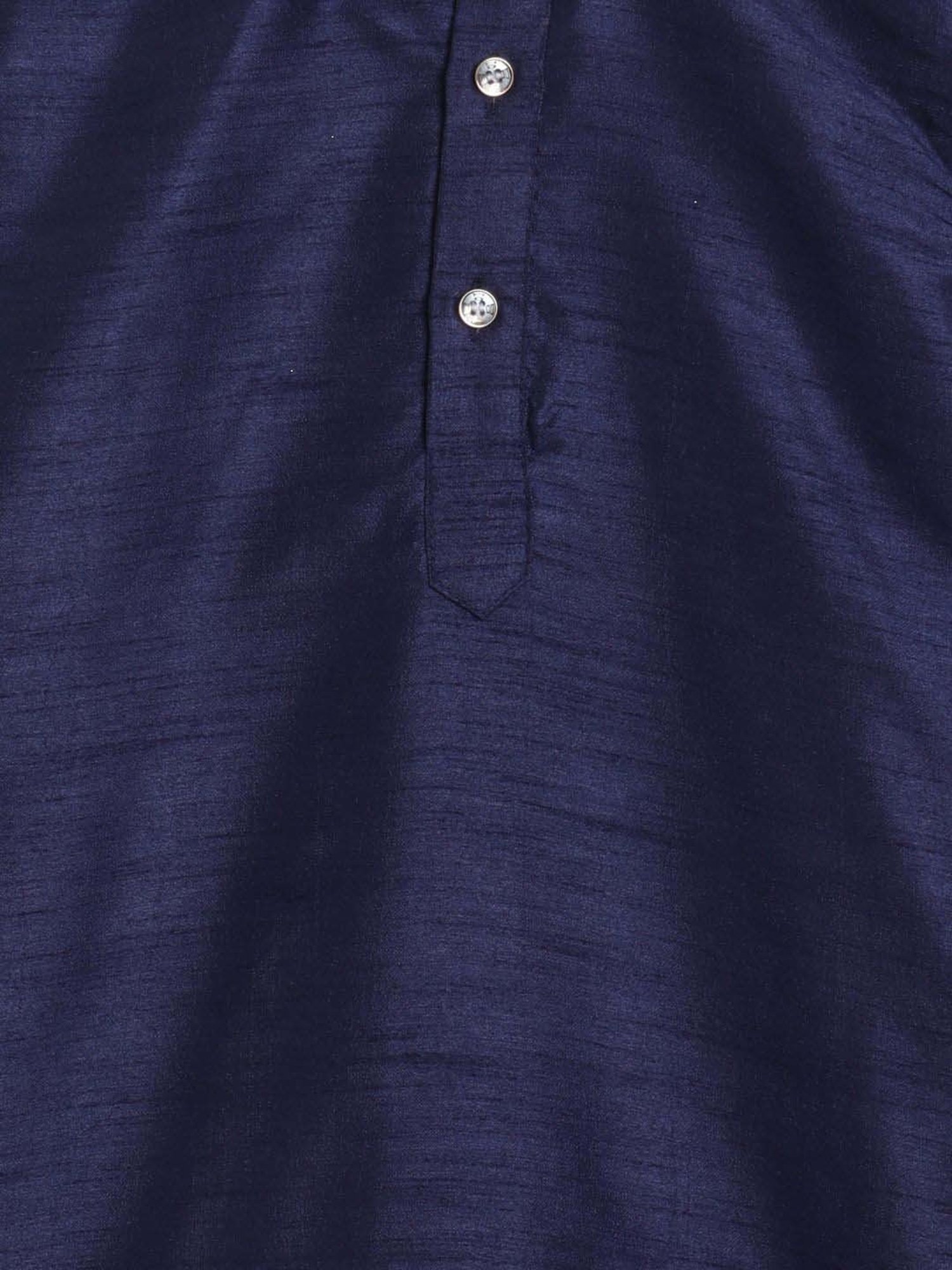 Ahhaaaa Kids Navy Embellished Full Sleeves Kurta Set