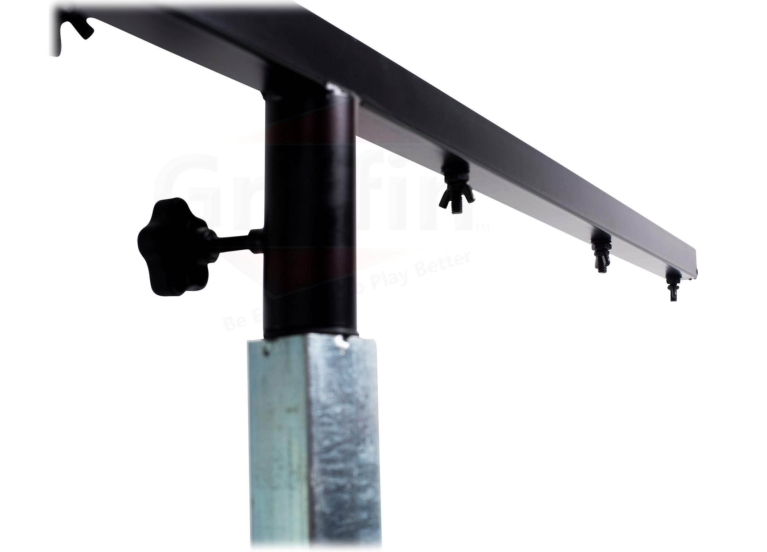 Crank Up Light Stands (2 Pack) Stage Lighting Truss System by GRIFFIN | Portable Speaker Tripod Platform Rig | Adjustable Trussing DJ Booth Kit | T Bar Mount for Can Lights | Music Equipment Package