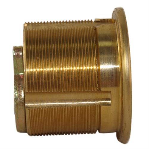 Maxtech R1516KW2-03 Polished Brass US3 Solid Brass Replacement 15/16" Mortise Cylinder Lock With Kwikset KW1 Keyway