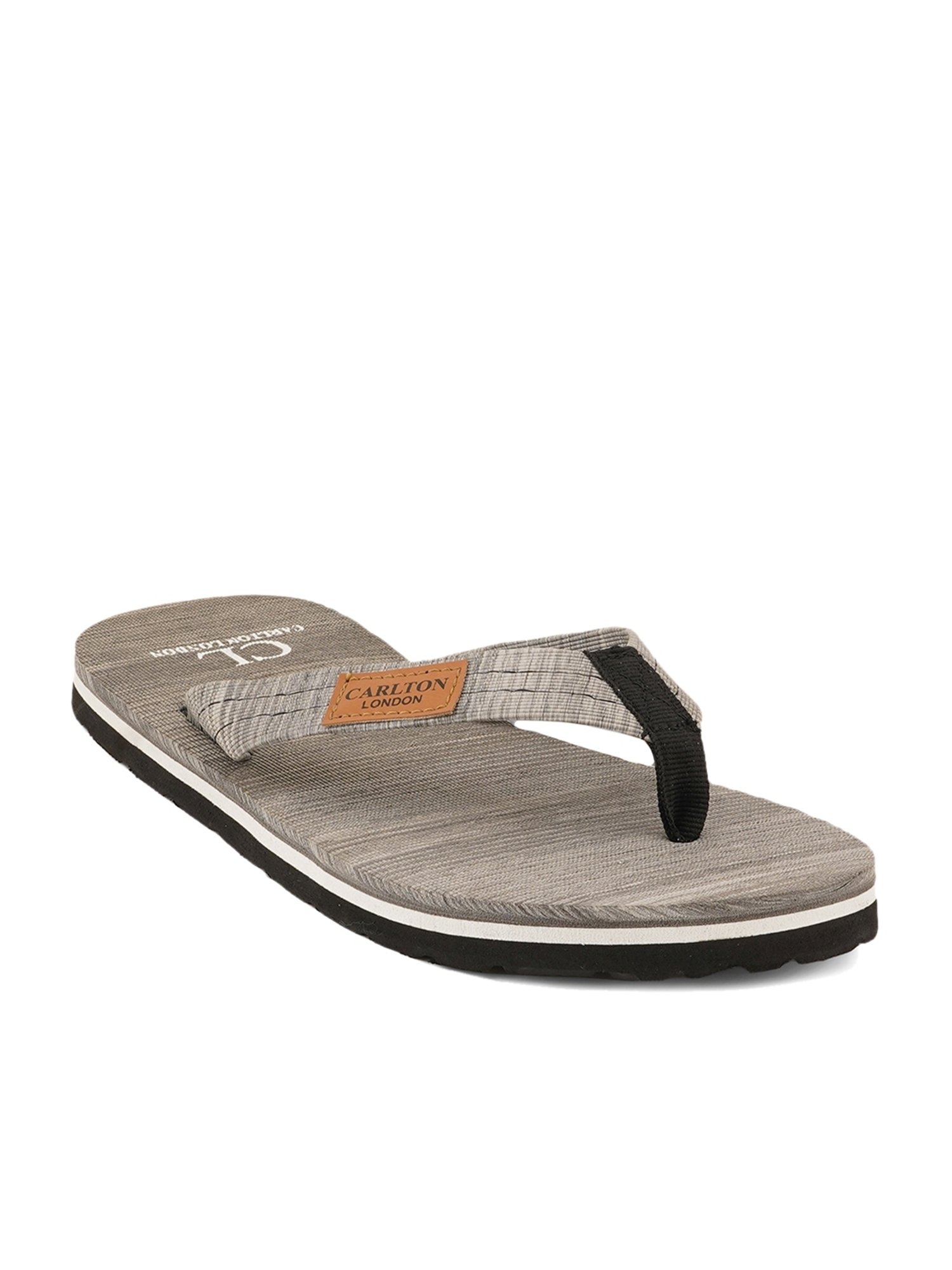 Carlton London Men's Grey Flip Flops