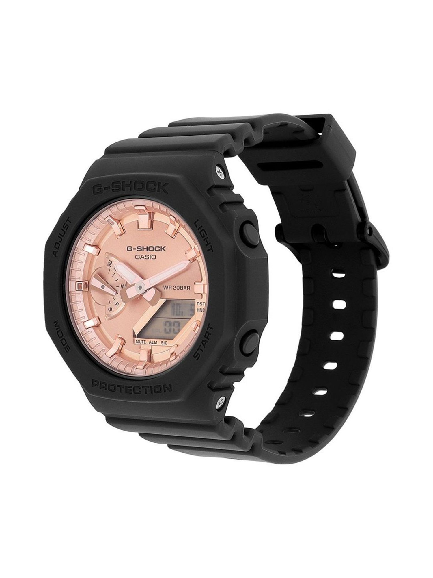 Casio G-Shock GMA-S2100MD-1ADR Rose Gold Analog-Digital Dial Black Resin Strap Women's Watch G1459