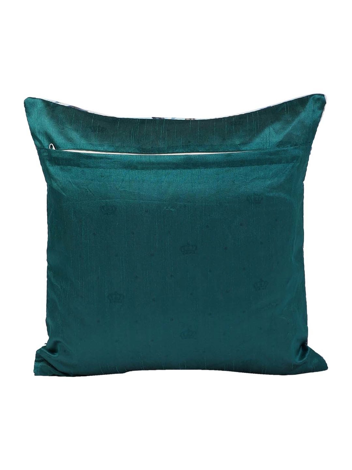 MFD HOME Furnishing Blue Velvet Cushion Cover - Set of 1