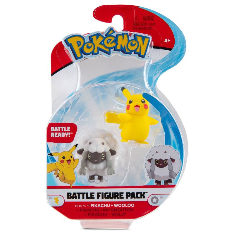Pokemon - Battle Figure Pack Female Pikachu & Wooloo