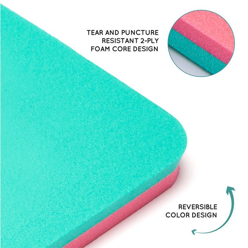 Floatation iQ HydraPong Floating Foam Swimming Pool Lounge Lake Party Game Board Pong Table Mat with 4 Ping Pong Balls, Seawater Elements