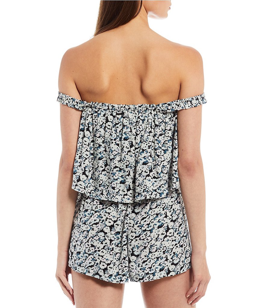 Love & Piece Sleeveless Tie-Die Peplum Hanky Hem Top