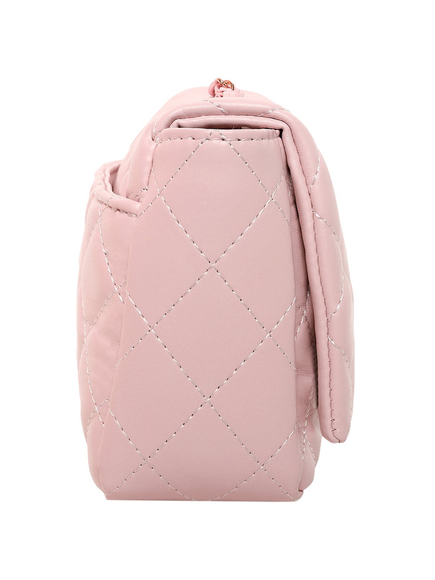 Lino Perros Pink Quilted Medium Sling Handbag