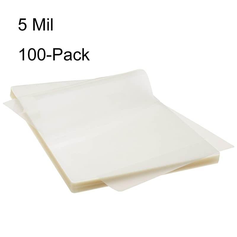 Thermal Laminating Pouches 89 x 114Inches 5 mil Thick 100Pack