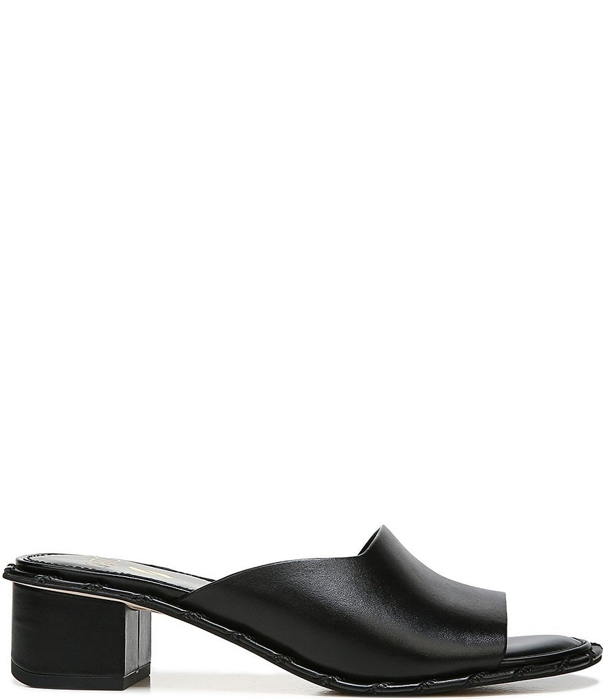 Sarto by Franco Sarto Alden Leather Block Heel Slides