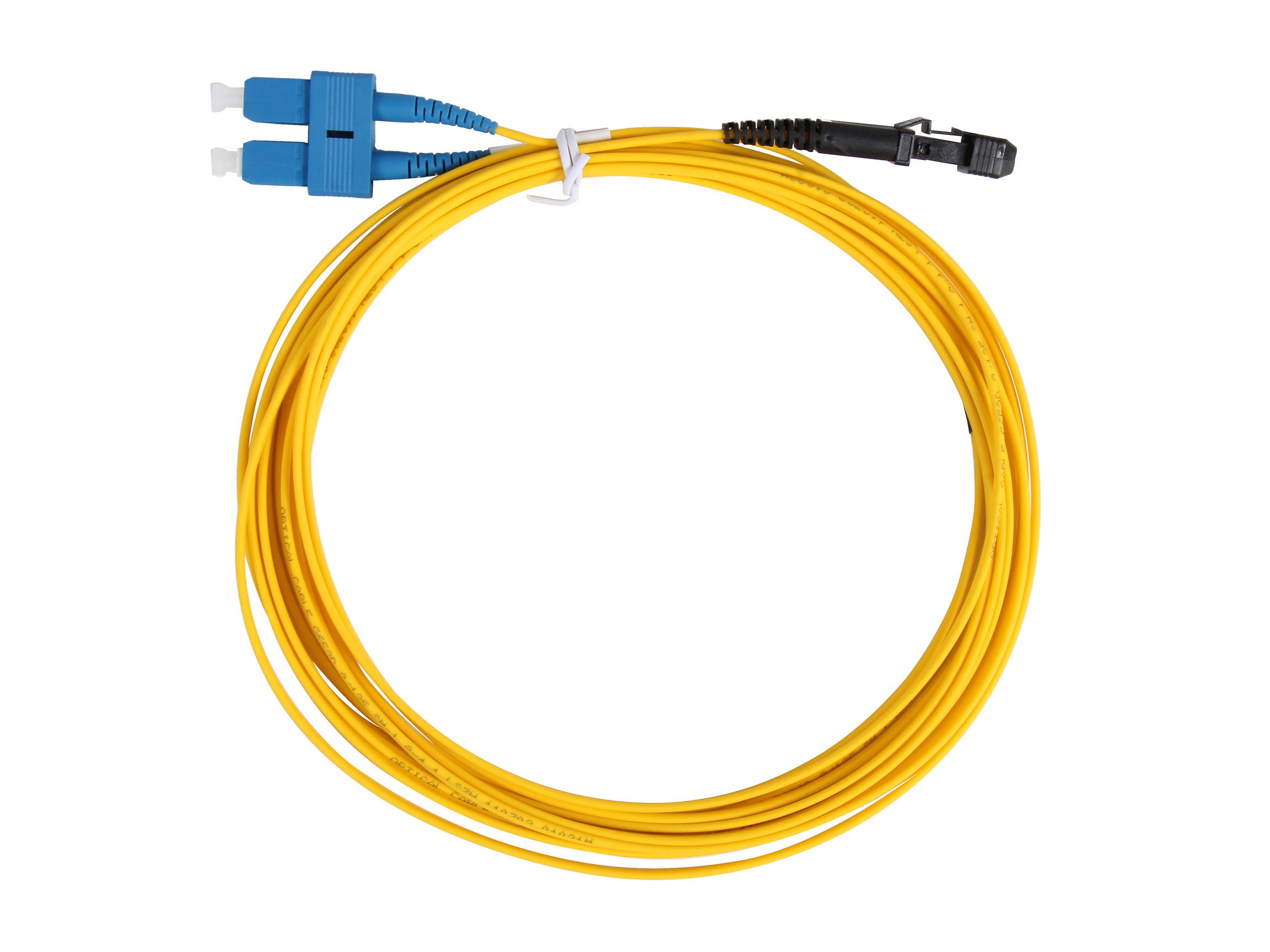 Coboc CY-OS1-MTRJ/SC-5 16.4 ft. Fiber Optic Cable, MTRJ (Male)/SC, Single Mode, Duplex (9/125 Type) - Yellow