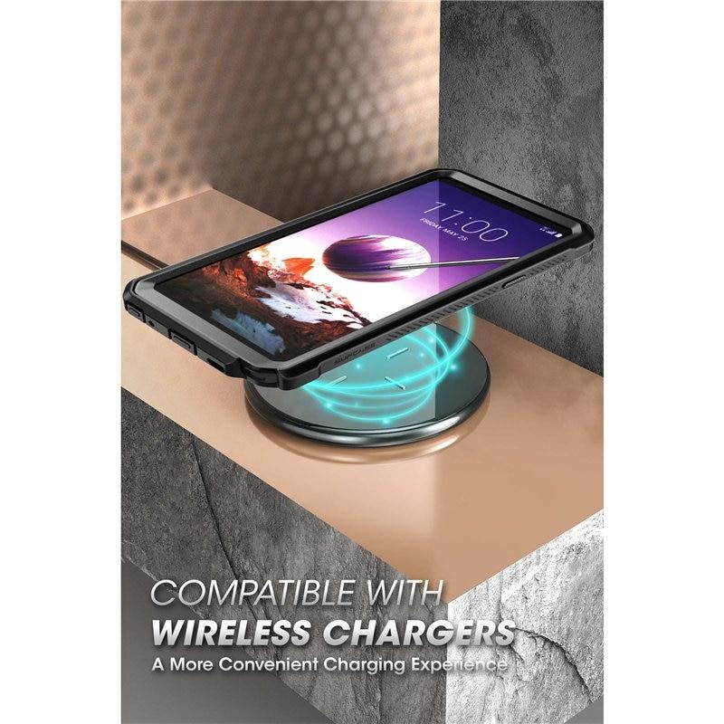 SupCase Unicorn Beetle Pro Series Case Designed for LG Stylo 5 (2019 Release), Full-Body Rugged Holster & Kickstand Case with Built-in Screen Protector(Black)