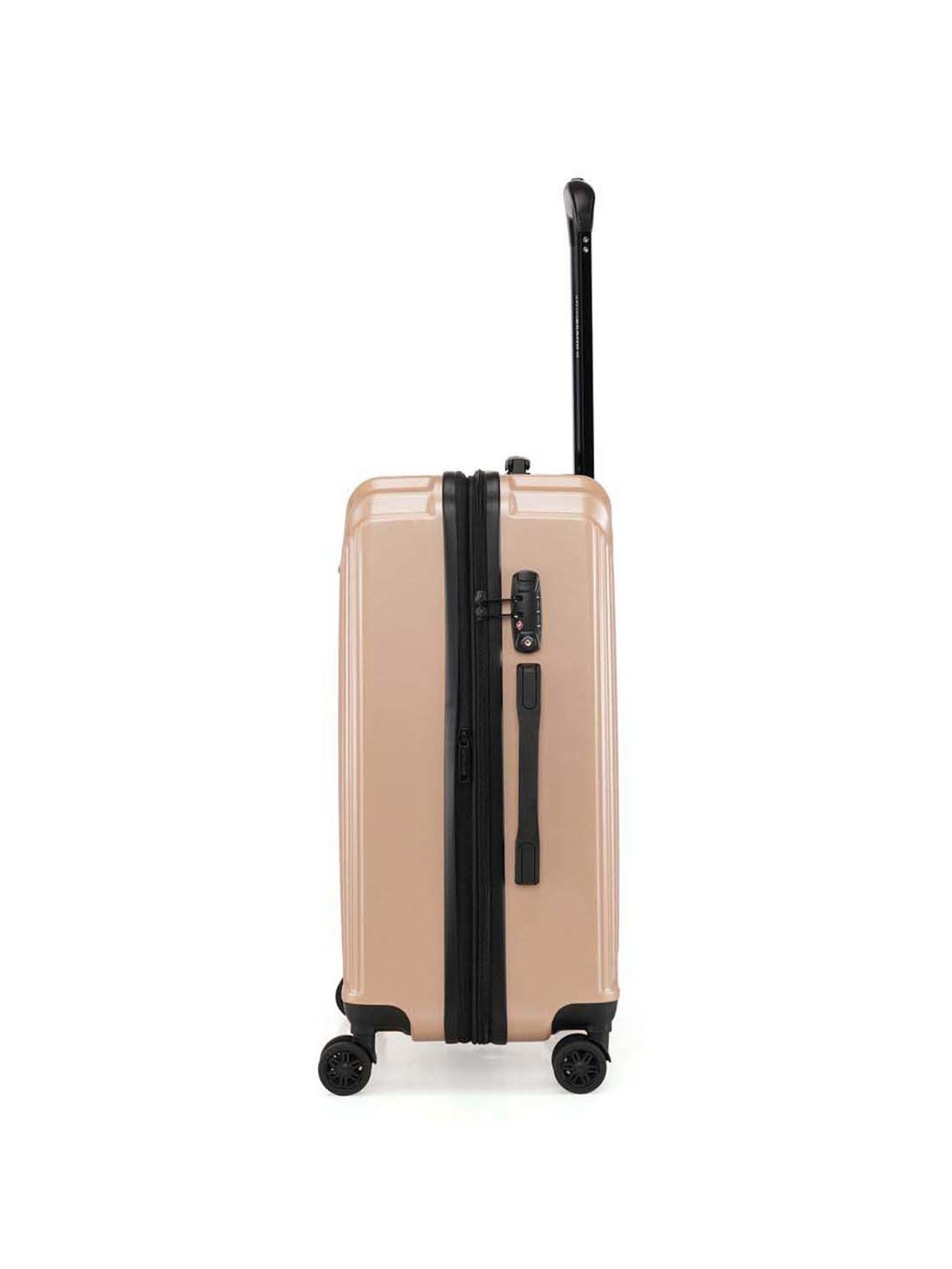 Swiss Brand Vernier Beige 8 Wheel Small Hard Cabin Trolley - 36 Inch
