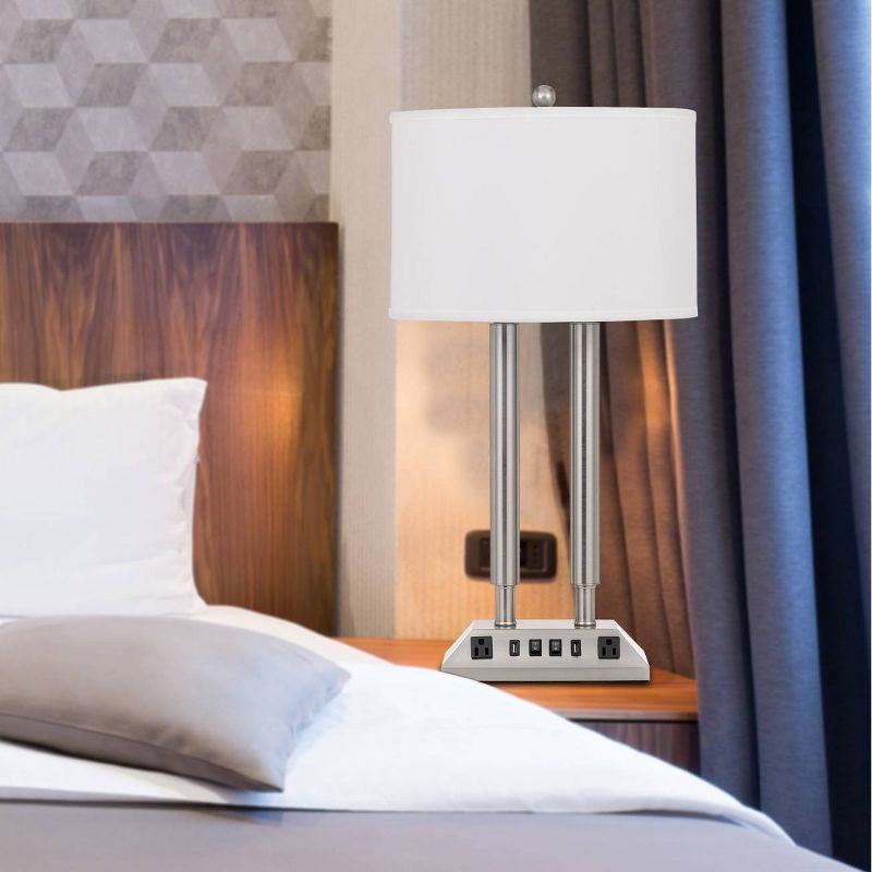 28" Metal Desk Lamp Chrome - Cal Lighting