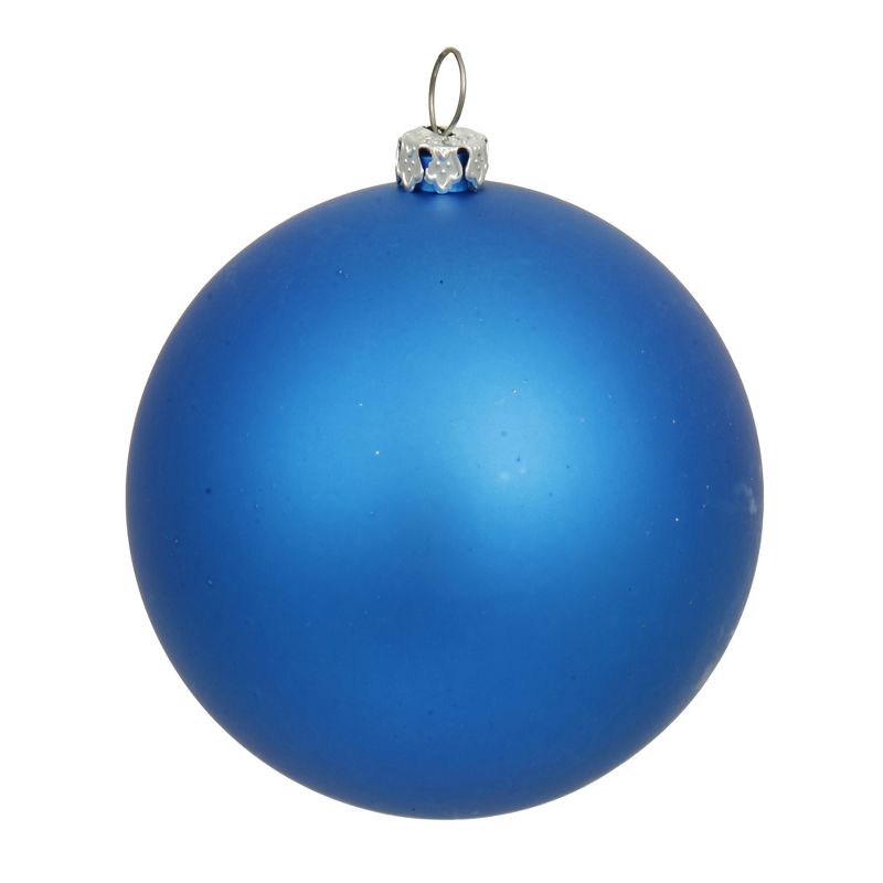 Vickerman 10" Matte Drilled Shatterproof Christmas Ball Ornament - Blue