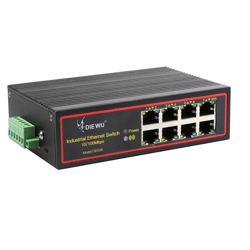 Plugadget 8 Ports 10/100M Industrial Ethernet Enhance Switch 8 Port RJ45 VLAN Signal increased to 250 meters