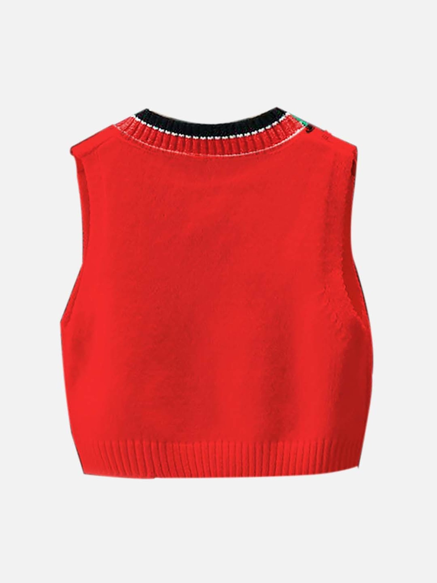 Little Surprise Box Kids Red Embroidered Sweater