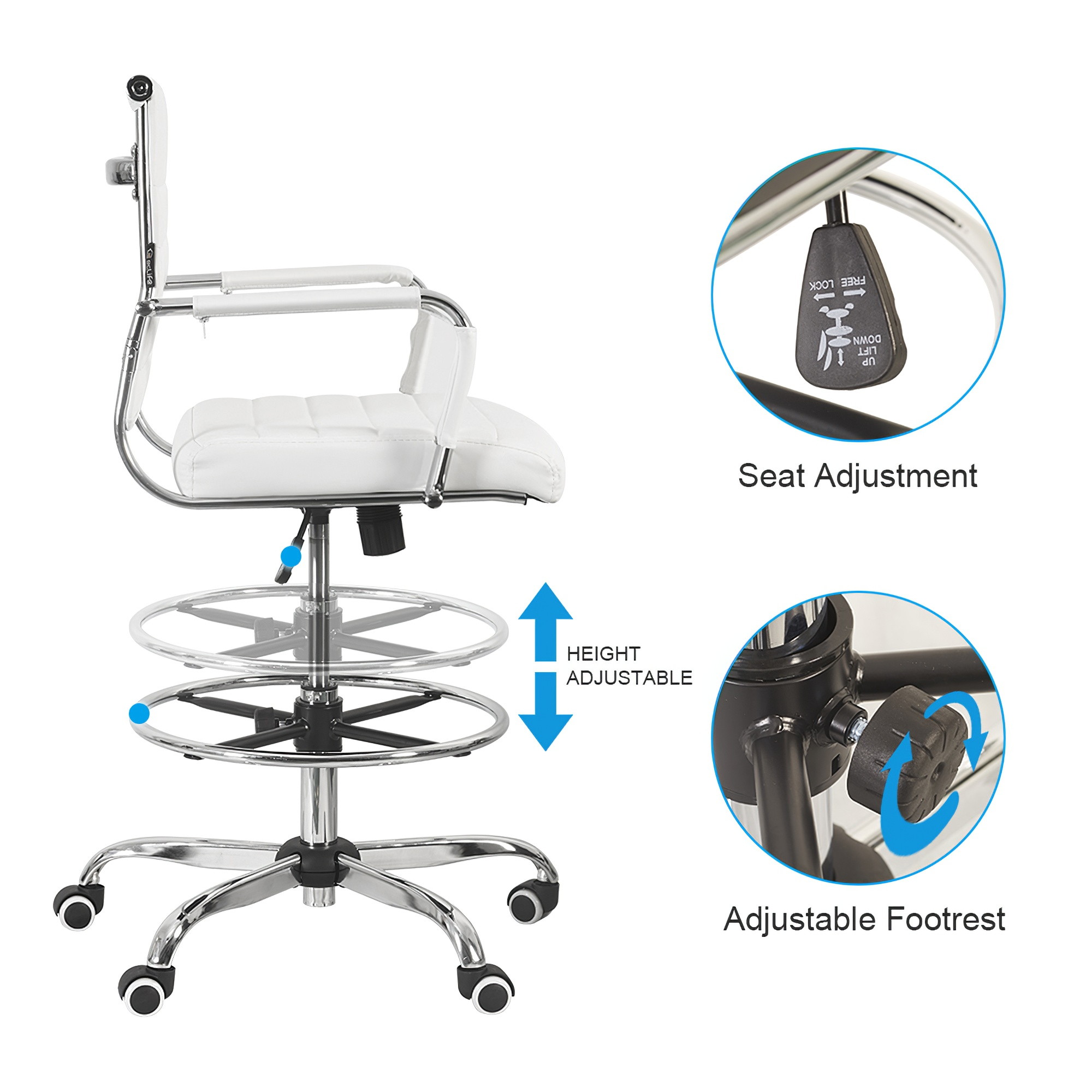 Gray Ergonomically designed office chair