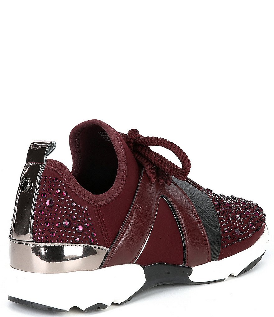Carvela Lament Bling Embellished Lace-Up Sneakers