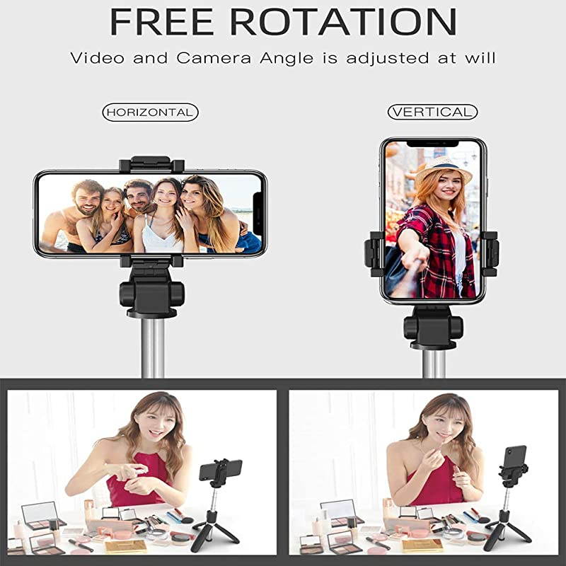 Selfie Stick Tripod with Bluetooth Selfie Tripod with Mini Wireless Remote for iPhone XiPhone 88 PlusiPhone 77 PlusGalaxy S9S9 PlusS8S8 PlusNote8 and More by