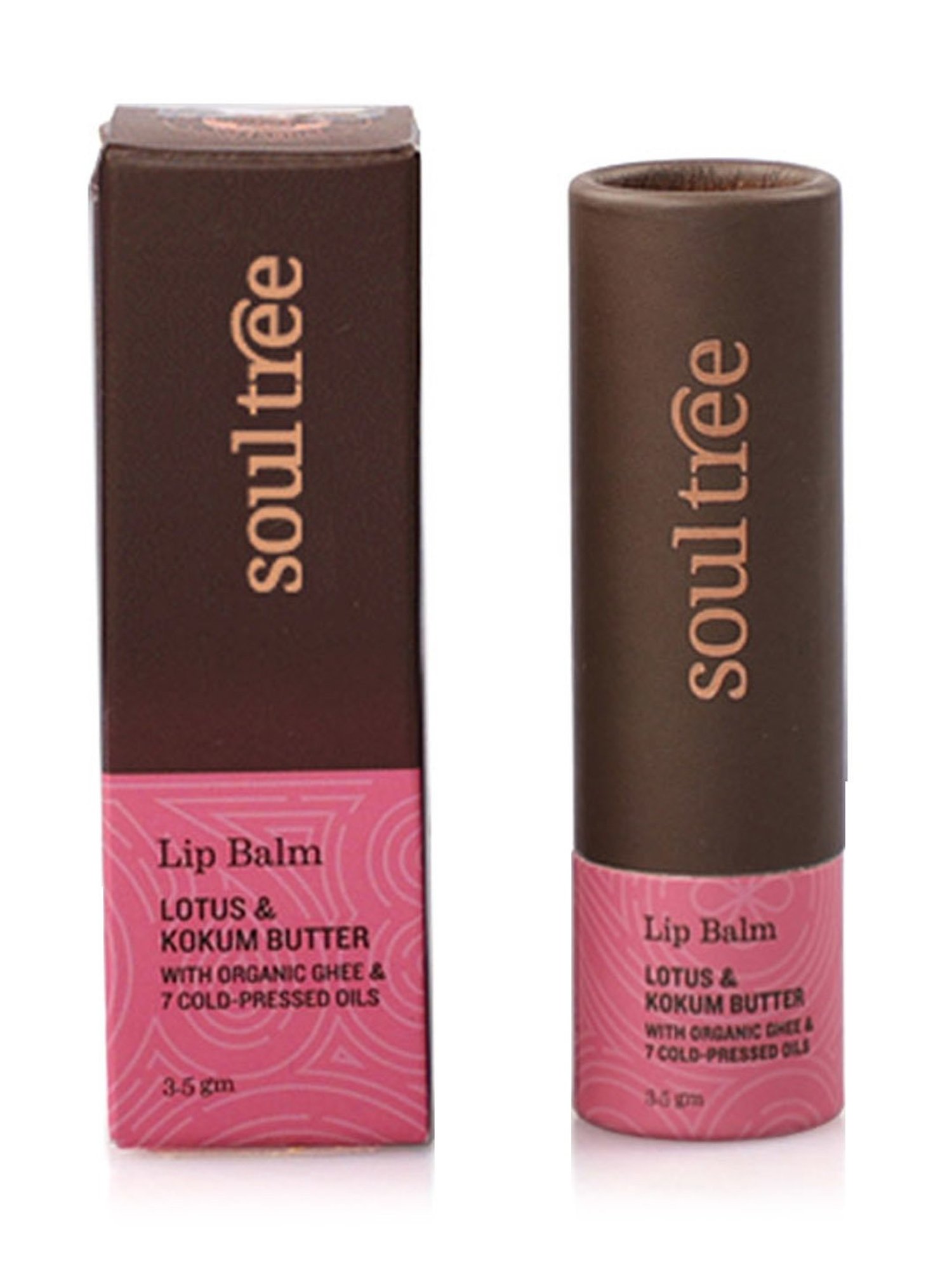 SoulTree Lotus & Kokum Butter Lip Balm - 3.5 gm | Ayurvedic Lip Balm