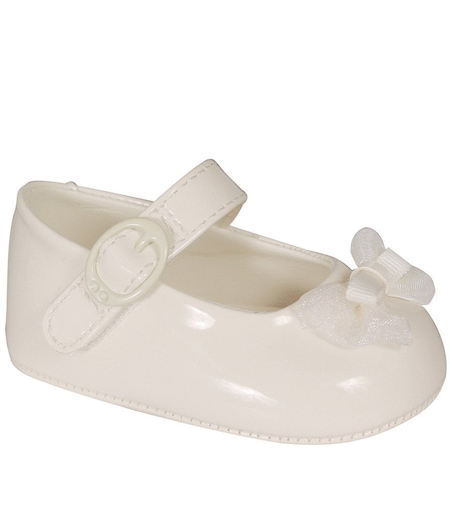 Baby Deer Baby Girls' White Patent Skimmer Crib Shoes