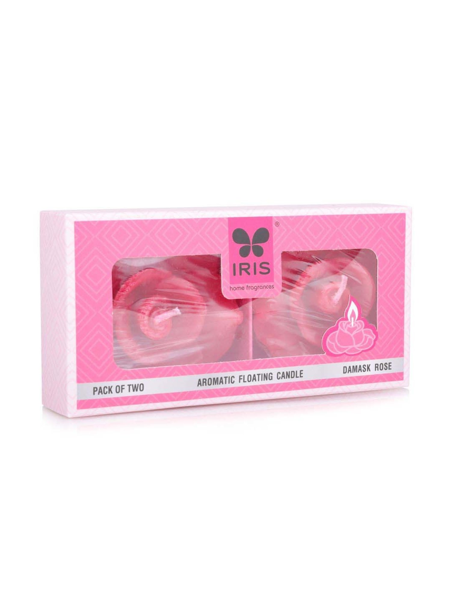IRIS Red Home Fragrances Damask Rose Aromatic Floating Candle Pack of 2 (Set of 4)