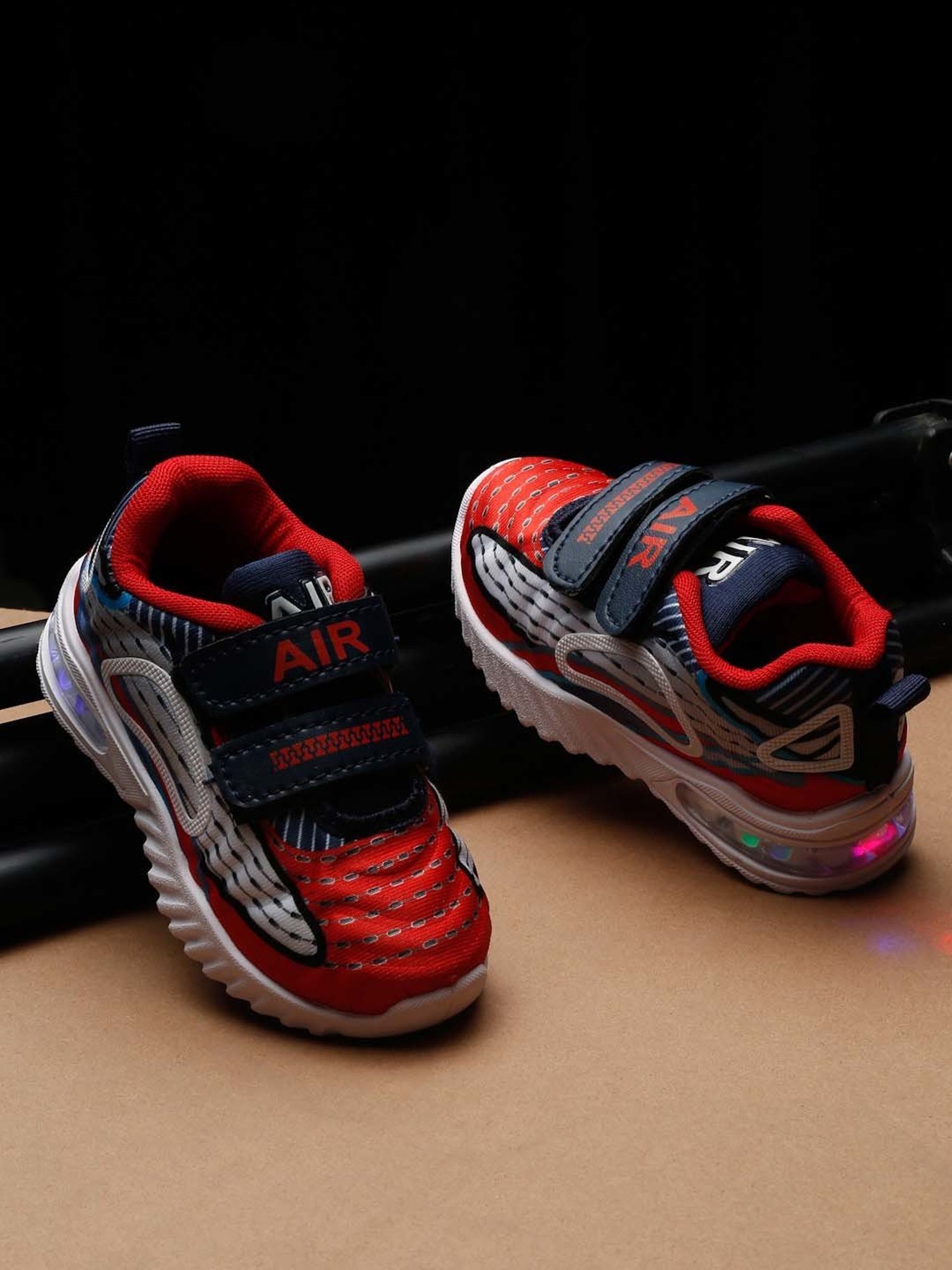 Tiny Bugs Kids Red & White Casual Sneakers