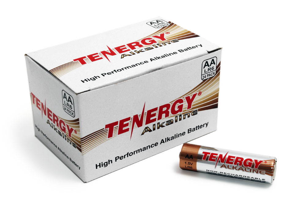1 Box: 24pcs Tenergy AA Size (LR6) Alkaline Batteries