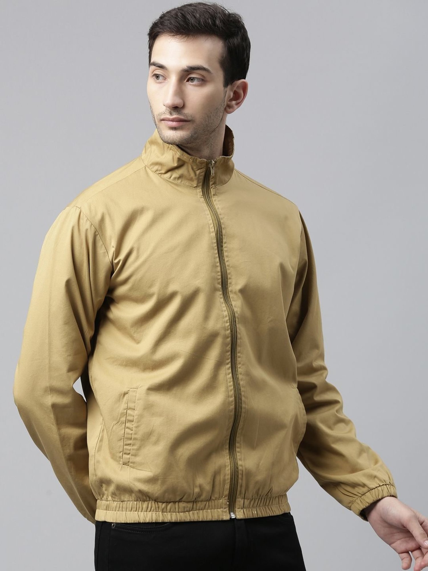 CINOCCI Beige Cotton Slim Fit Jacket