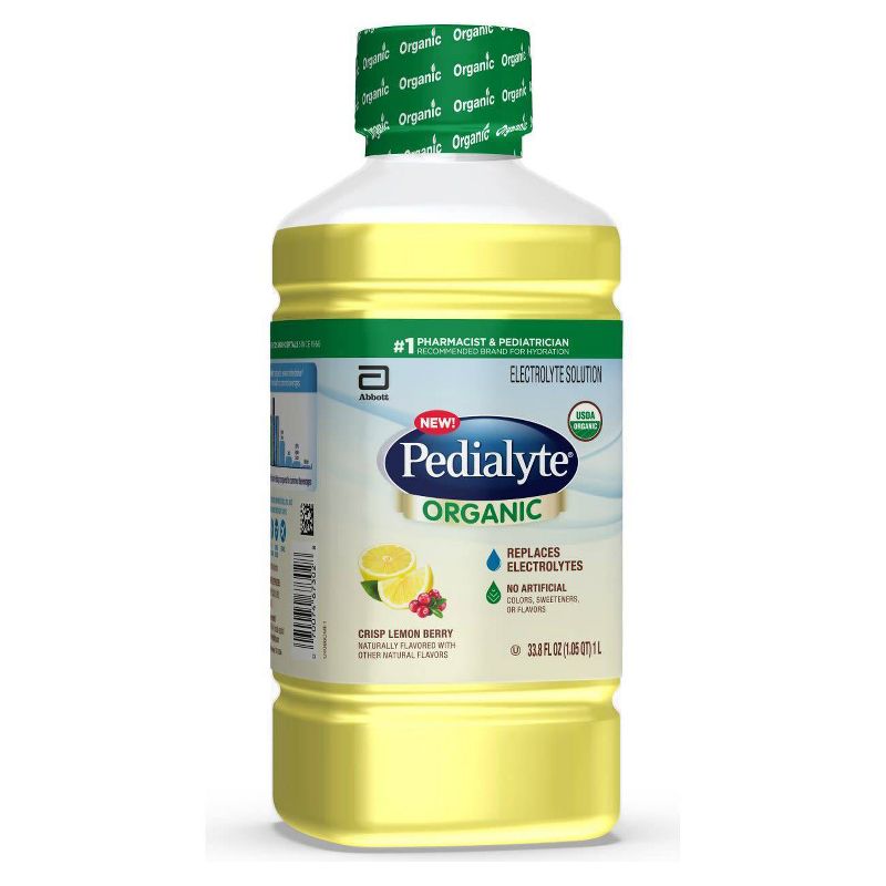 Pedialyte Organic Oral Electrolyte Solution - Crisp Lemon Berry - 33.8 fl oz