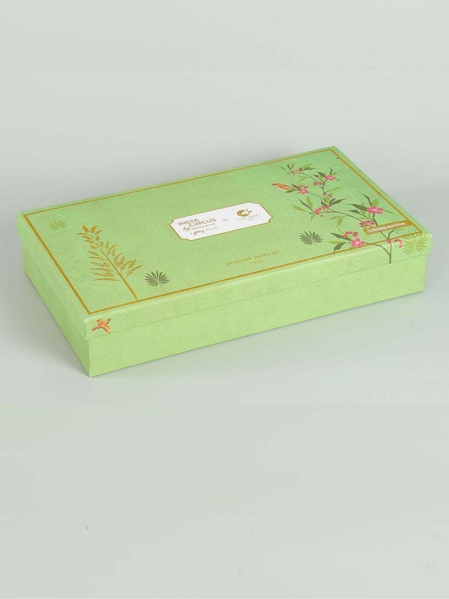 India Circus Teal Blue Ceramic 10 cm Coffe Mug (0.22 L) - Set of 6