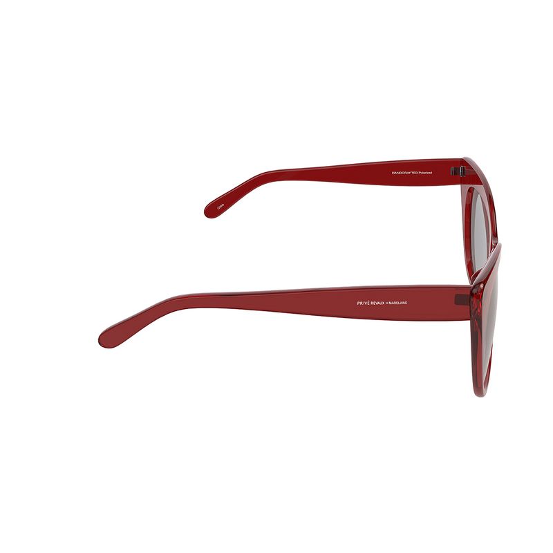 Priv&eacute; Revaux The Mister  Womens Cat-Eye Polarized Sunglasses Merlot Red 57mm