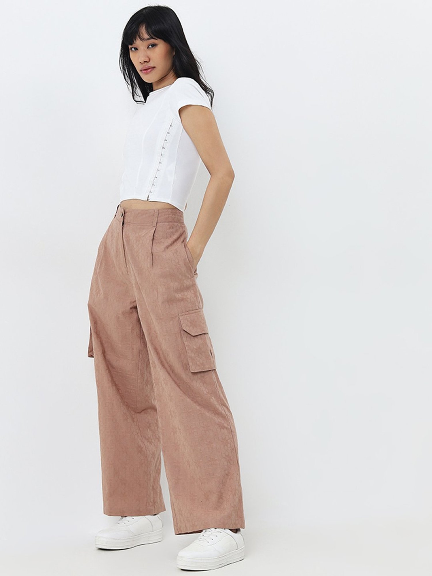 KENDALL + KYLIE Black Mid Rise Bootcut Pants
