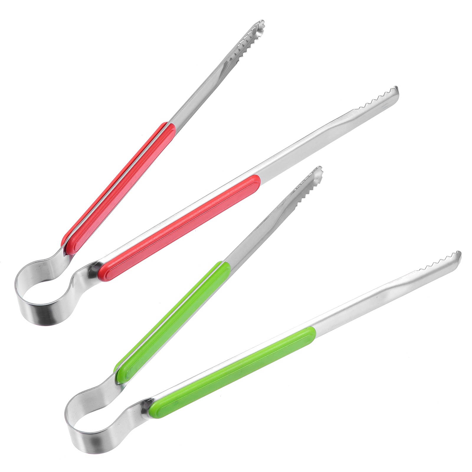 2pcs Practical Food Tong Stainless Steel Steak Clamp Multifunctional BBQ Clip