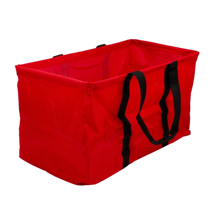 Northlight 22" Red Collapsible Multi-Purpose Christmas Storage Bag with Carrying Handles