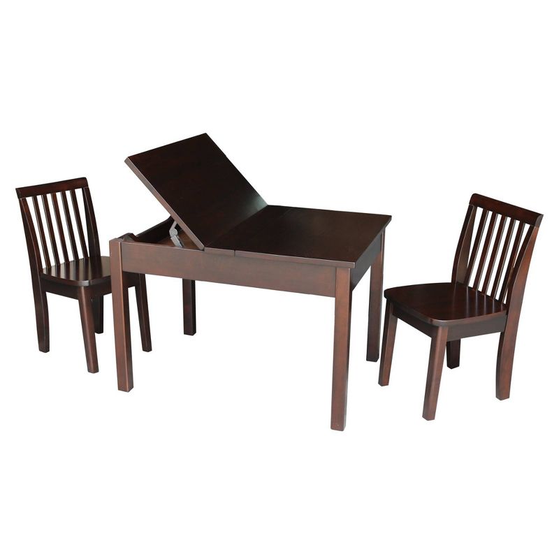 Kids' Table with 2 Mission Juvenile Chairs Rich Mocha - International Concepts