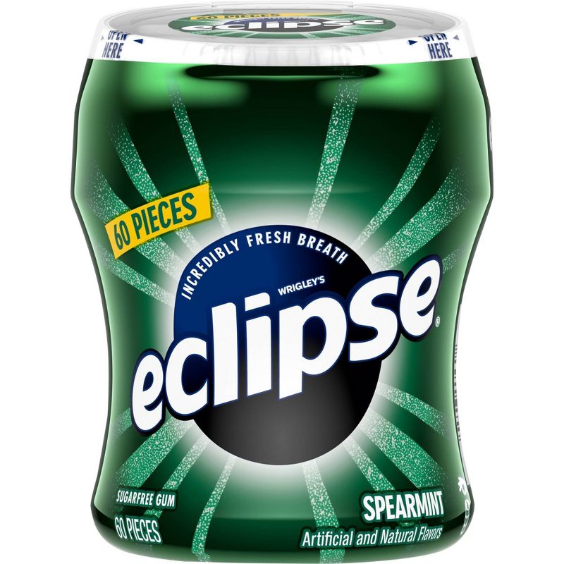 Eclipse Spearmint Sugar Free Chewing Gum Bottle - 60pc/2.9oz