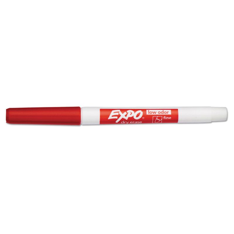 EXPO Low Odor Dry Erase Marker Fine Point Red Dozen 86002