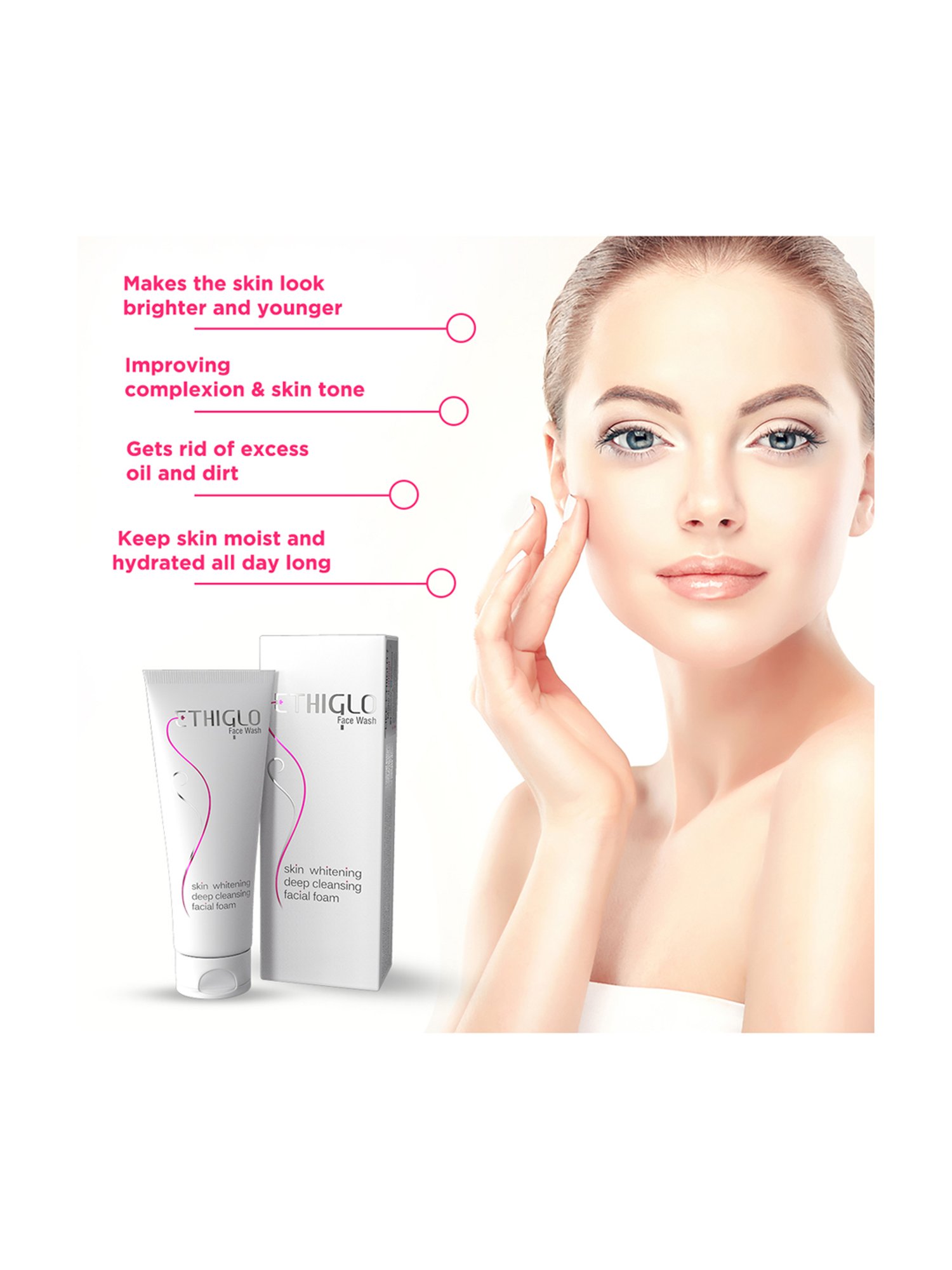 Ethiglo Skin Whitening Face Wash - Pack of 3 (200 ml Each)