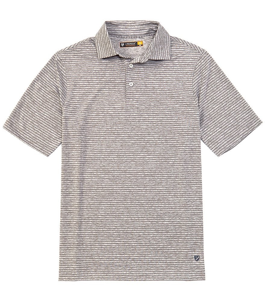 Cremieux Thin Stripe Performance Short-Sleeve Polo Shirt