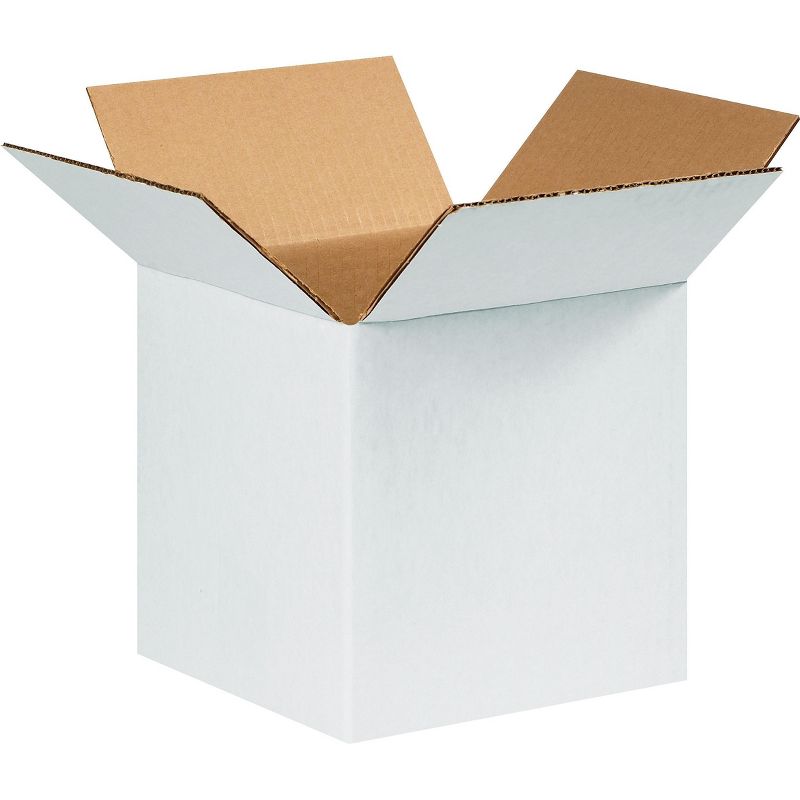 COASTWIDE 8 x 8 x 8 Shipping Boxes, 32 ECT, White 080808W
