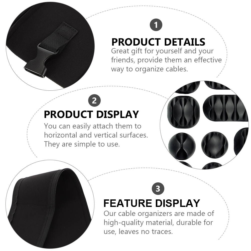 126pcs Durable Multifunction Useful Cable Holder Kit Cable Management Kit Cord Holder Set