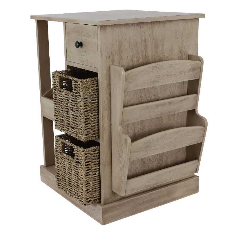 Nora Accent Table Stand White - Décor Therapy